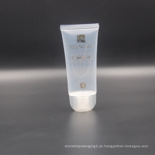 Tubo de embalagem 65ml transparente plástico transparente cosmético limpador facial